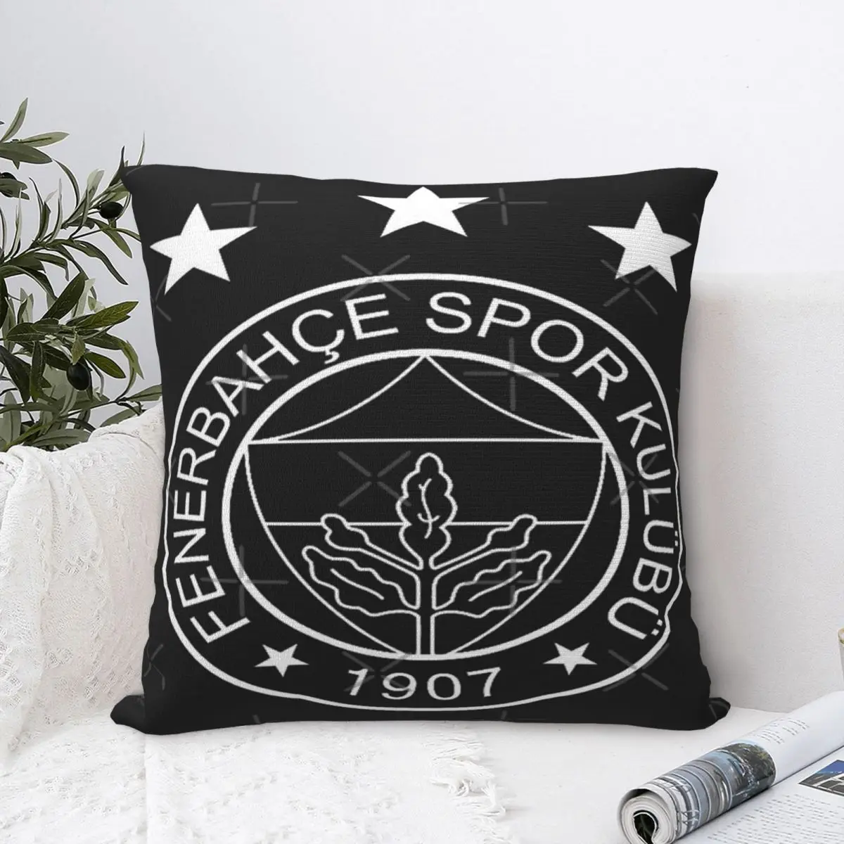 Fenerbahce Black Pillow Case Pillow Cover Kids For Bedroom Back Cushion House Home Decoration