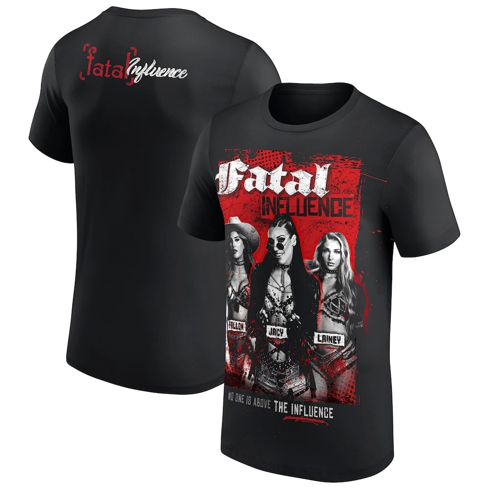 Men's Black Fatal Influence Photo T-Shirt 3D Print Sports Quick Dry Short Sleeve Tops Daily Casual Plus Size T-Shirts 2026