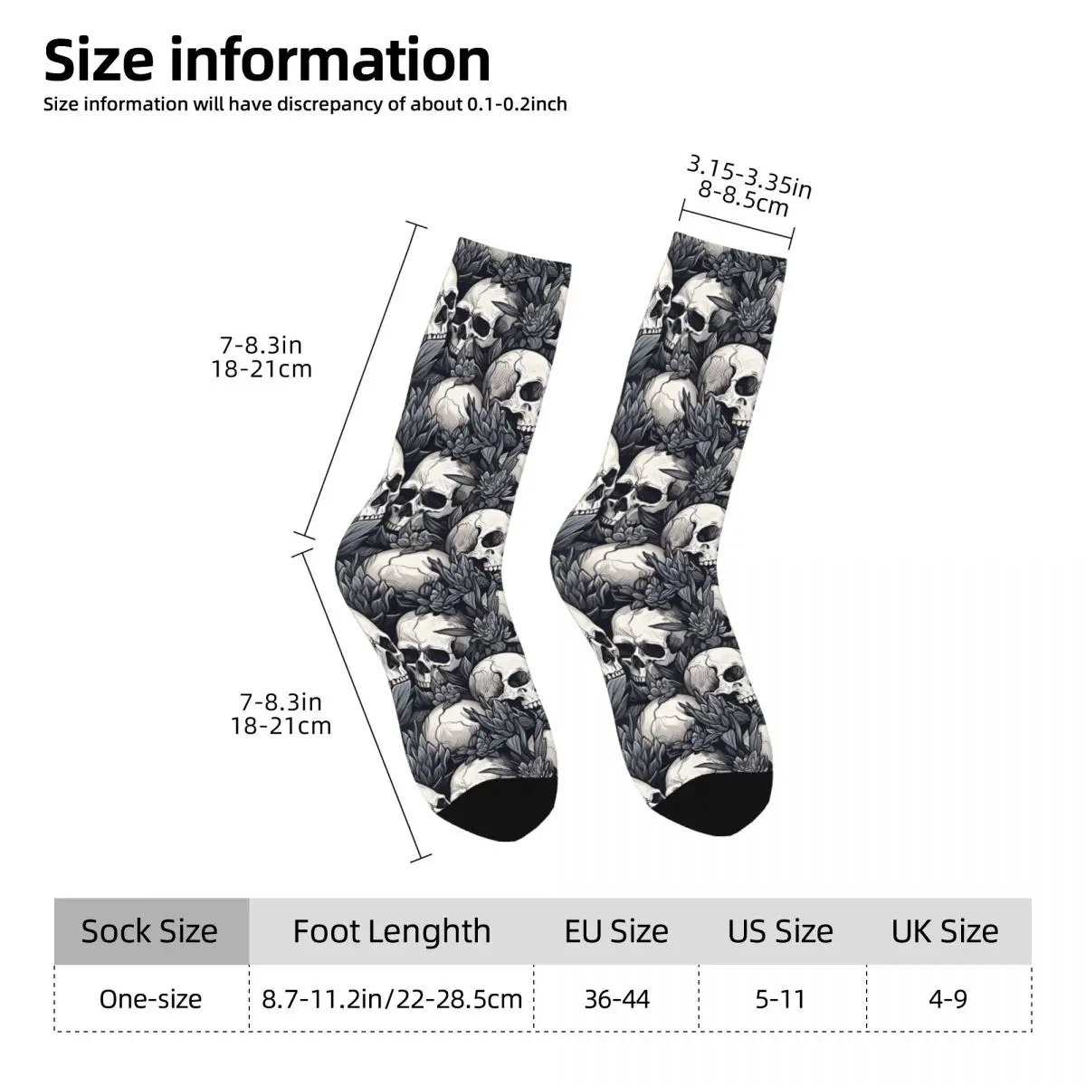 Skarpety męskie Samsung Galaxy Retro Harajuku Skulls Street Style Nowość Casual Crew Sock