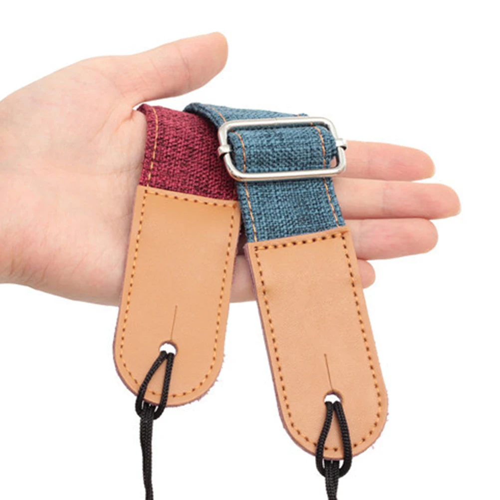 

Ukulele Strap Cotton Linen Adjustable Metal Buckle Comfortable Guitar Strap For Ukulele Coffee Perfect Size