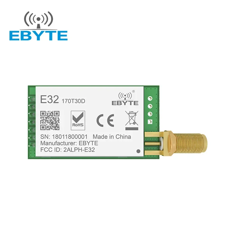 10PCS LoRa 170MHz Long Range 8km Wireless Transceiver Transmitter Receiver Rf Module EBYTE E32-170T30D 30dBm SMA Antenna