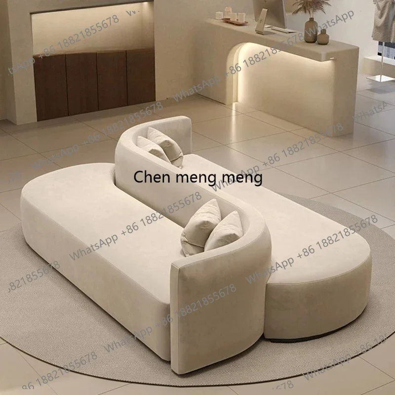 AB03Nordic Cream Style Beauty Salon Sofa Modern Designer Clothing Store Homestay Office Sofa Rest Area Hotel Business Furniture