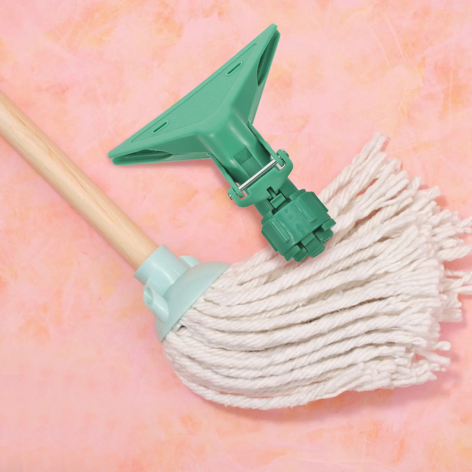 Heavy Duty Plastic Mop Head Clamp for Bathroom Cleaning Commercial Home Use Extendable Rod Grip Towel Holder Mop Rod Fastener