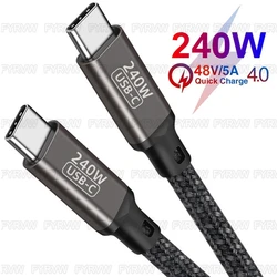 PD3.1 Cable USB C 240W 100W 60W Cable Type C 48V/5A Cable Quick Charge4.0 QC4.0 Fast Charging For iPhone 15 Pro Max MacBook Pro