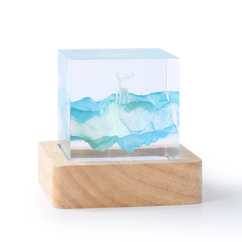 Elk Cube Resin Crafts Ornament Office Study Tabletop Ornament