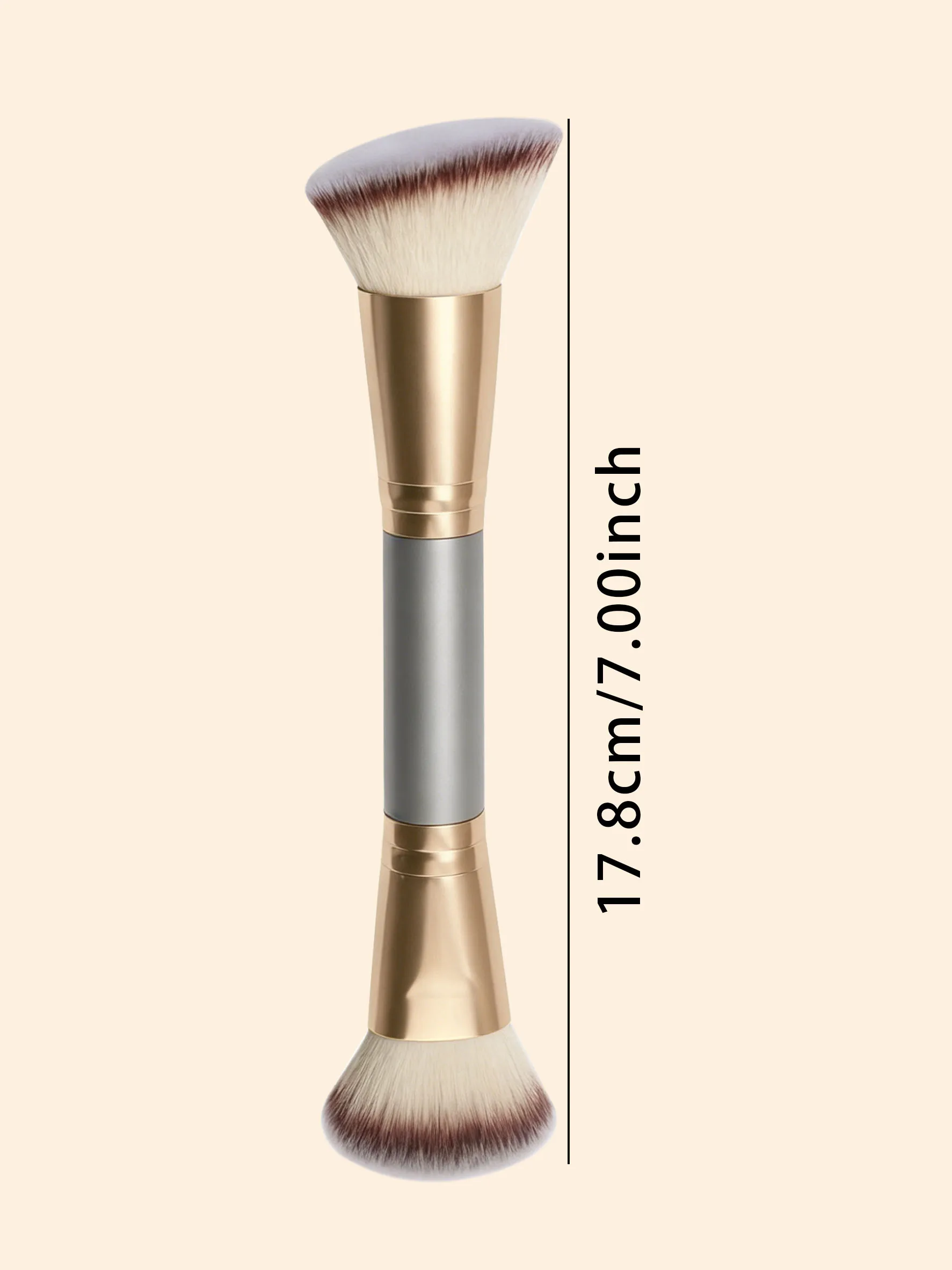 Double-Ended Foundation Brush for Face Makeup, Multifunctional Double-Ended Brush for Liquid Foundation, Special Brush for Liquid Blush, Kabuki Foundation Brush, Loose Powder Brush, Blush Brush, Multifunctional Makeup Brush, Beauty Tool for Women view 5