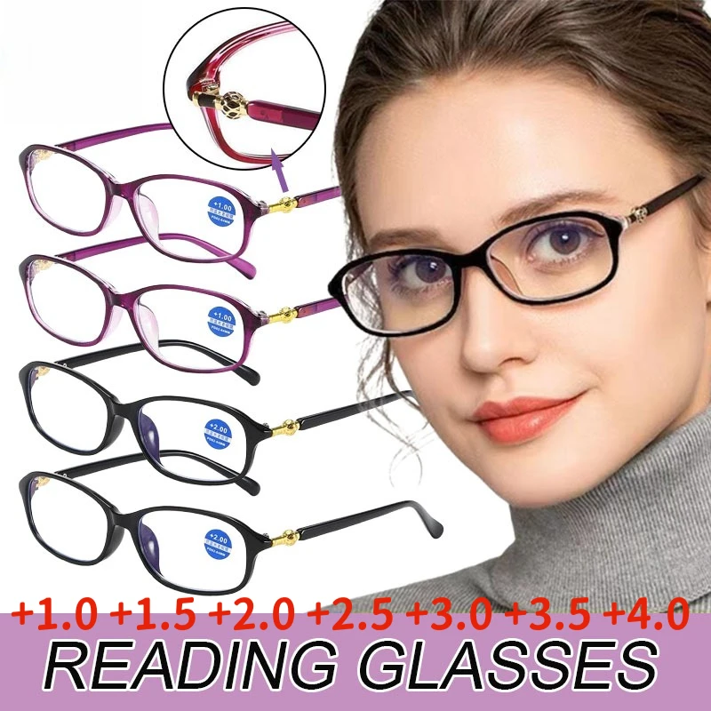 Lesebrille Ultraleichte blaues Licht blockierende Brille für ältere Menschen Brillen mit hochwertiger Linse +100~+400