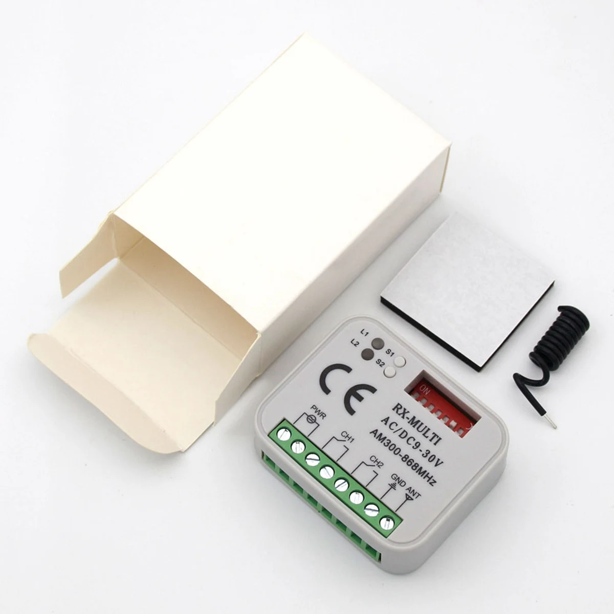 

ATS-Universal 300-868 MHz RX-Multi-Frequency Receiver Switch AC/DC 9-30V for Garage Door Command Gate Control