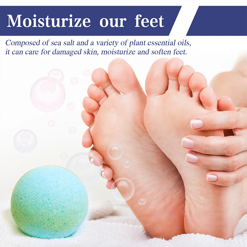 6pcs/box Foot Spa Ball To Repair Cracked And Peeling Heels Stress Relieve Moisturize Foot Care Bath Salt Women Foot Skin Care