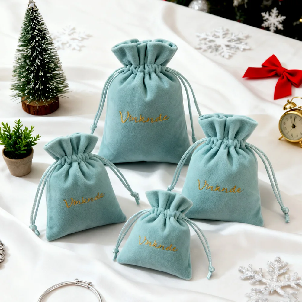 

8x10cm Velvet Drawstring Bag Jewelry Dustproof Packaging Pouch Ring Lipstick Necklace Earring Jewellry Velvet Gift Organizer Bag