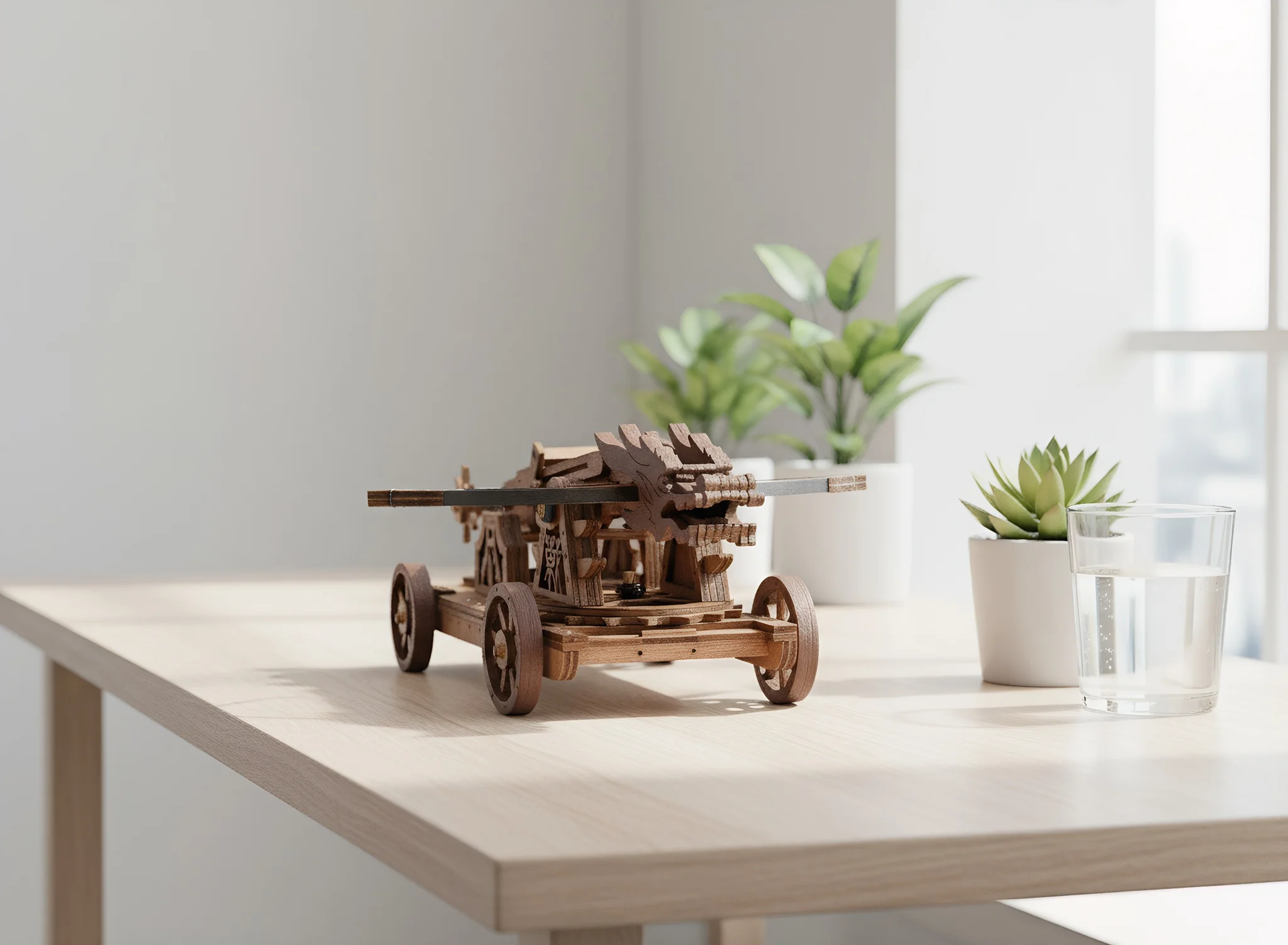 نموذج باليستا بمقياس 1:48 - مجموعة ألغاز خشبية ثلاثية الأبعاد، مجموعة آلات الحرب القديمة DIY للبالغين 14+