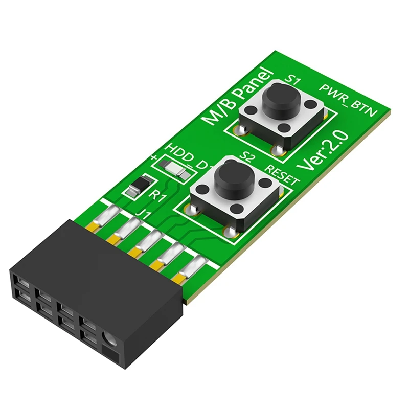 2 x5 Pin Reset/Power On/Off Switch Board Adapter für Desktop-PC-Motherboard