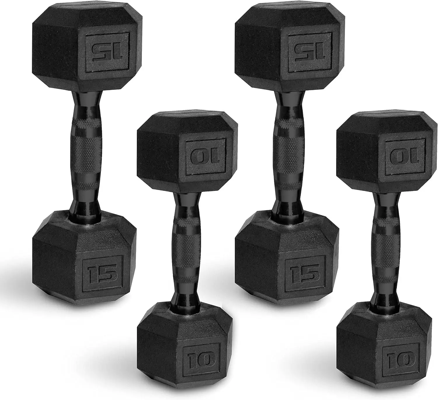 

50 lbs Coated Dumbbell Set | Multiple Styles for Home Gym Fitness