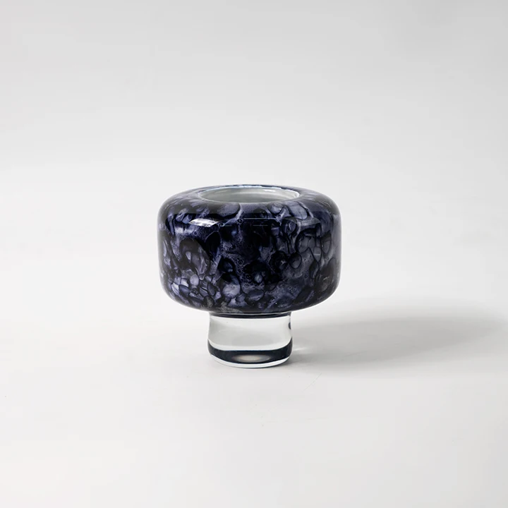 

Современная минималистичная декоративная ваза для стола из глазурованного стекла с сине-фиолетовыми цветами, маленькая, для домашнего декора