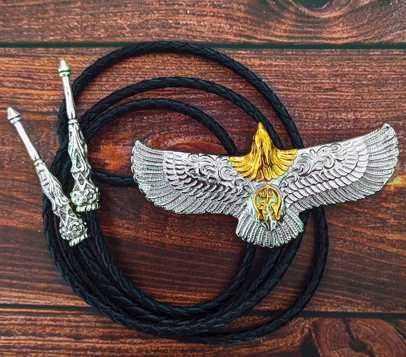 

American Golden Eagle Polo Collar Rope Navajo Owl Falcon Sea Eagle Mohican Bald Eagle Bolo Tie