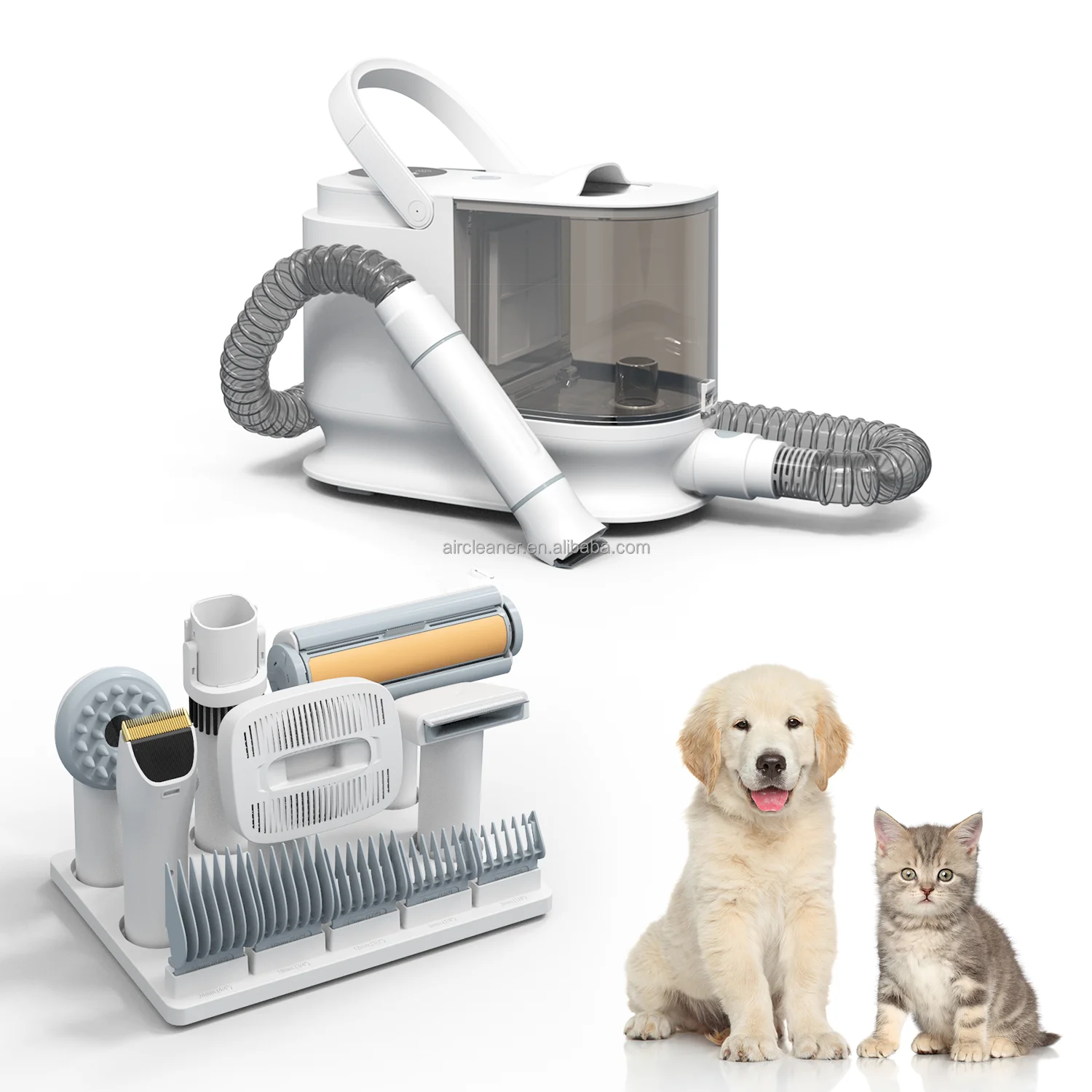 Strong trimmer multifunctional pet hair vacuum cleaner pet dogs groom set 6 in 1 pet grooming kit