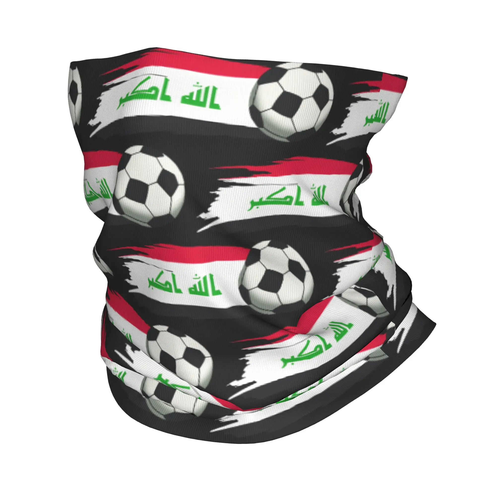 Iraq Flag Iraqi Soccer Balaclava  Running Travel Tactical Mask Couple y2k Funny Sun Protection Mask Soft Motorcycle Scarves