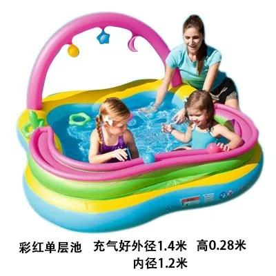 Family Children's Slide Inflatable Swimming Pool Baby Water Playing Entertainment Thickened Baby Ball Pool Beach Pool