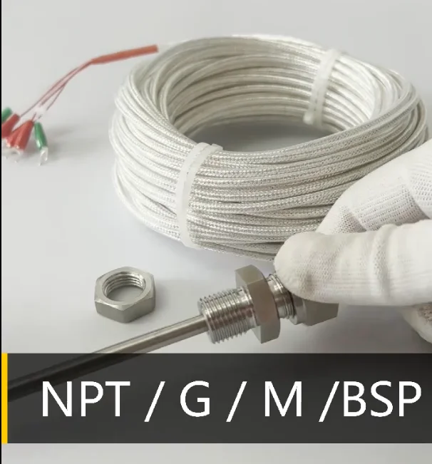 WZP Flexible Thin Film Pt100/Pt1000 RTD Temperature Sensor | 3-Wire Class A/B with 6-Core Cable