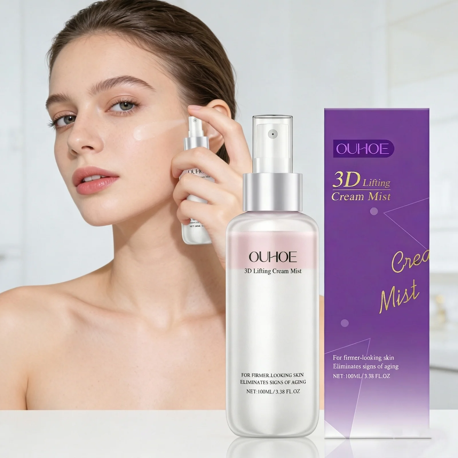 3D Collagen Firming Spray Deep Moisturize Nourishing Improve Elasticity Anti-Aging Quick Absorption Hydrating Lifting Cream Mist