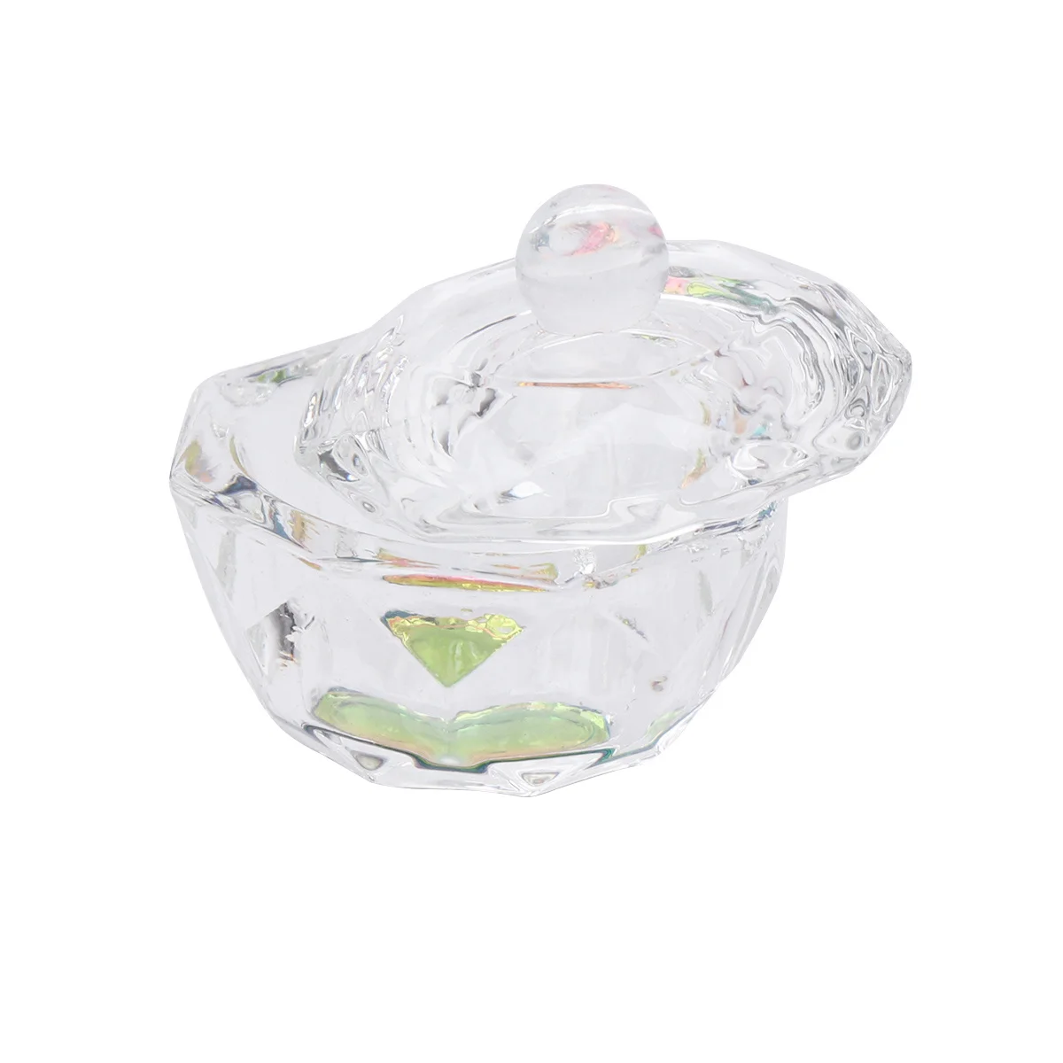 Taza pequeña de cristal para decoración de uñas, Mini contenedor de calidad superior, mezcla de polvo líquido acrílico, diseño compacto, fácil de llevar, 2 uds.