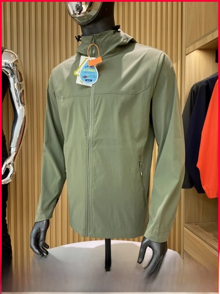 

Men's Casual Comfortable Hooded Soft ell Jaet Outdoor Windproof Water-Resistant Spring Autumn Polyester Nylon Elastane
