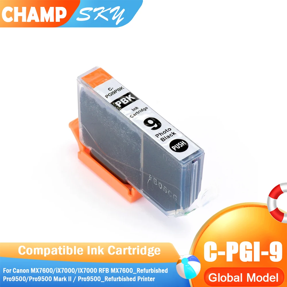 Champ Sky Compatible Ink Cartridges For PGI9 , PGI-9 For Canon PIXMA  Pro9500/ Pro9500 Mark II Pro9500_Refurbished printer