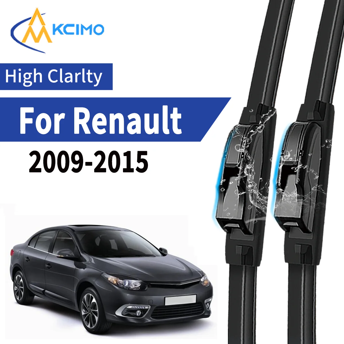

2pcs Car Front Wiper Blades For Renault Fluence 2009-2015 Windscreen Windshield Wipers Silent Rubber Auto Accessories Replacemen