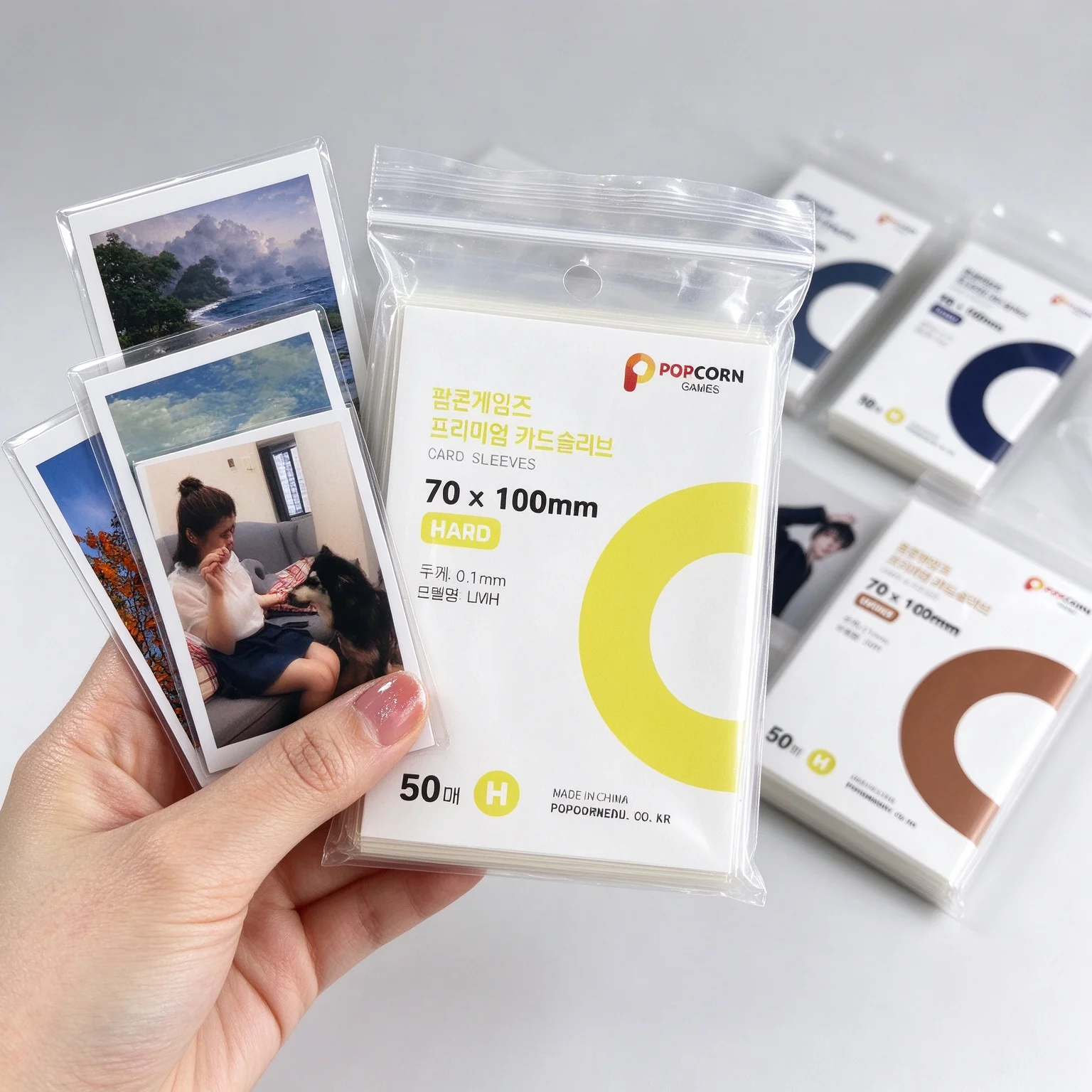 50Pcs 80x120mm 56x87mm Hard Card Sleeves Acid Free PVC-Free Deck Protector For TCG Standard Cards Kpop Photocard Binder Film
