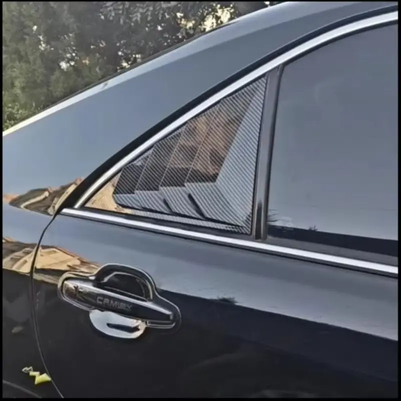 

For Toyota Camry 2006-2016 Sedan Rear Window Blind shades Louver Frame Sill Molding Cover Sticker Trim Car Styling Accessories