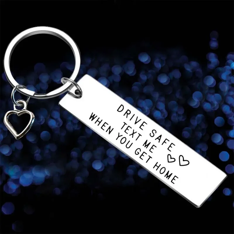 

Cute Drive Safe Keychain Drive Safe I Need You Here with Me Key Chain Pendant Boyfriend Gift New Driver Gifts