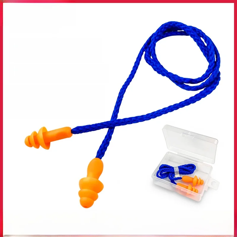 

Industrial ade Silicone Earplugs with Lanyard for S Noise Reduction Special Ear Covers Super Noise Cancelling with Wire