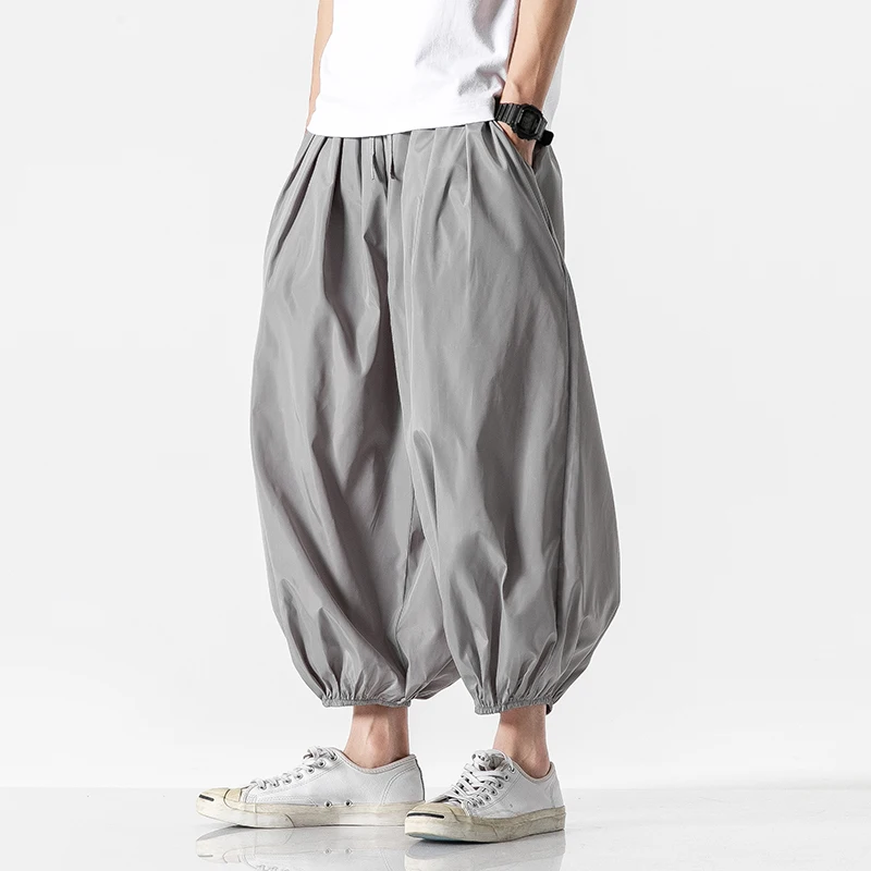 Streetwear Fashion Harem Pants Mens Solid Color Casual Jogger Man Pants Harajuku Style Spring Summer Men's Trousers 5XL