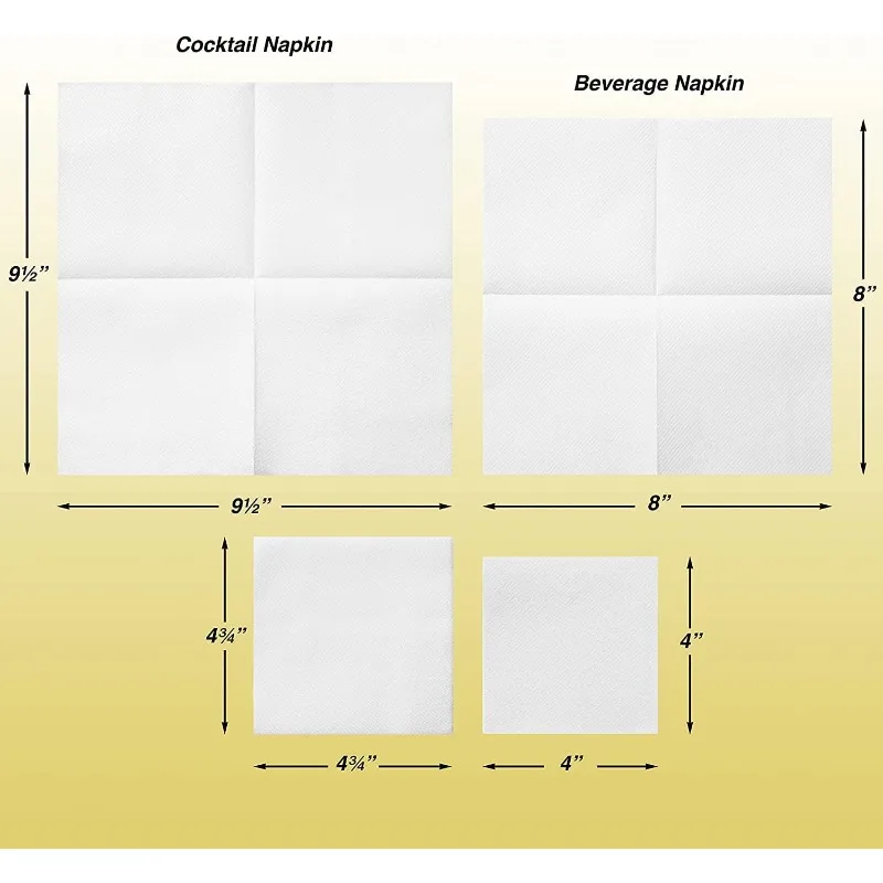 مناديل مشروبات للاستعمال مرة واحدة تشبه الكتان الأسود مقاس 4.75 بوصة × 4.75 بوصة (100 قطعة) - قابلة للتحلل البيئي للبار/الكل يومي/الحفلة #2