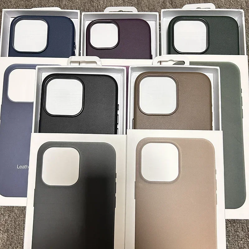 

Official for Magsafe Leather Case for IPhone 16 15 14 13 12 Pro Max 17 Pro Max Air Magnetic Wireless Charge Cover