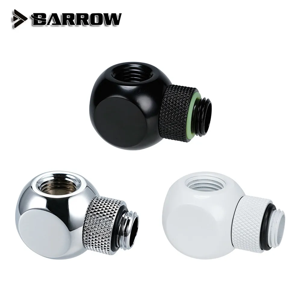 

BARROW G1/4" 3 Way 360 Rotary Connector,Computer Water Cooling Liquid Distributor Fittings ,Black/Bright Silver/White,TX3T-A01
