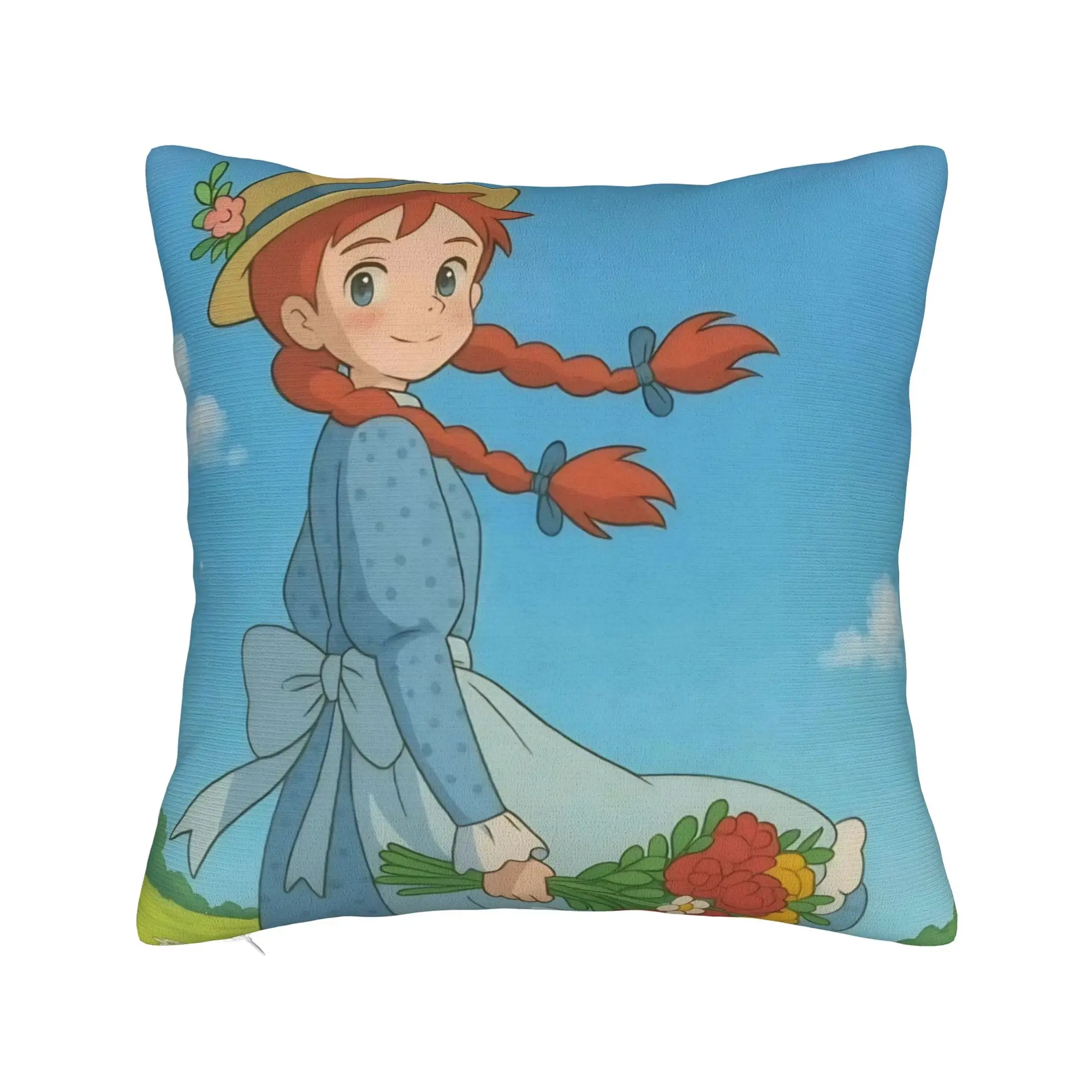 A-Anne Shirley Cartoon Pillow Covers Merch Printing Cushion Cover Decorations  Throw Pillow Case Cover Home Multi Size
