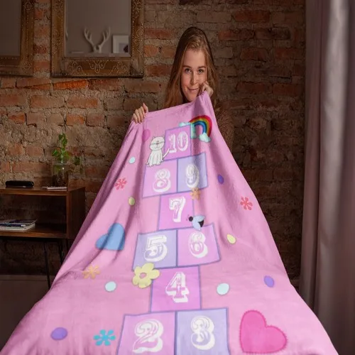 Kiparis Hopscotch, Fleece Single and Double Blanket