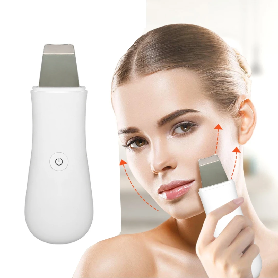 초음파 피부 스크러버 25KHz 딥 클렌징 도구 여드름 블랙헤드 제거 필링 스크럽 클렌저 페이셜 마사지기