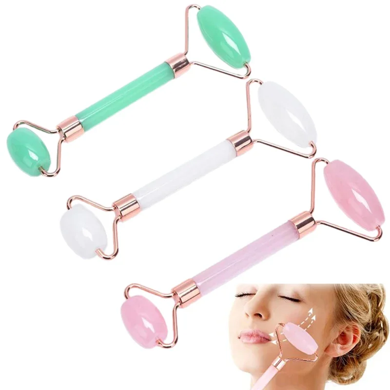 2 Stks/set Gezicht Spa Massager Nek Roller Gua Sha Schraper Board Gezicht Lift Up Rimpel Verwijderaar Gezicht Roller Schraper Set