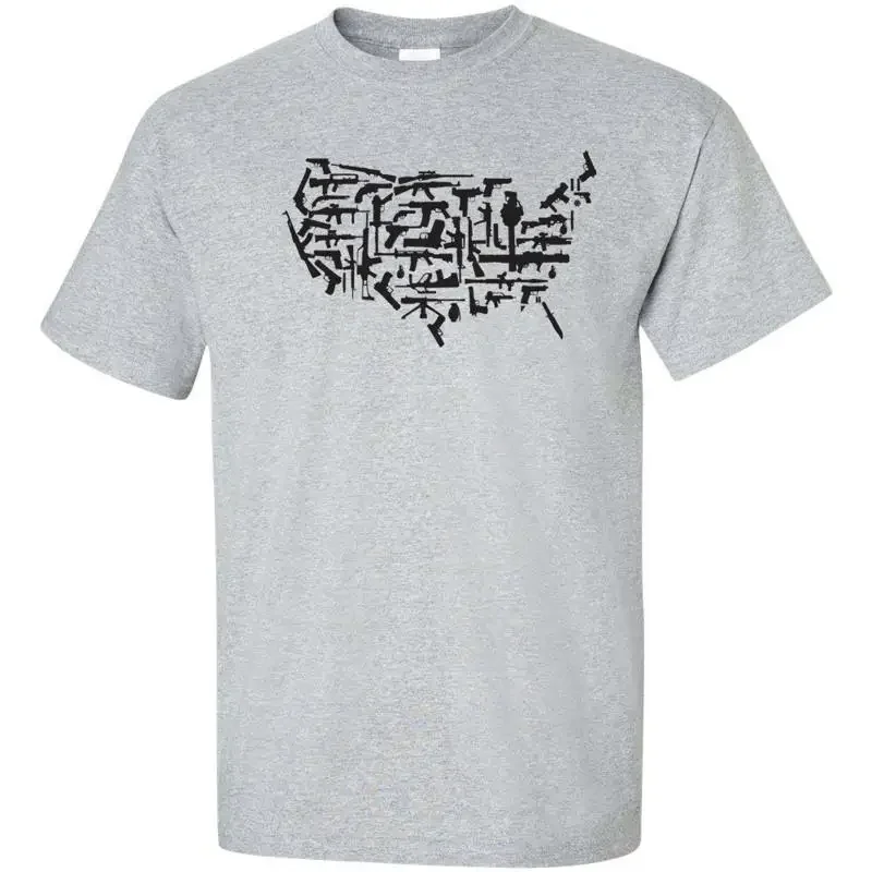 United States Weapons Guns Knife 2nd Amendment BLACK Print Men's T Shirt 900