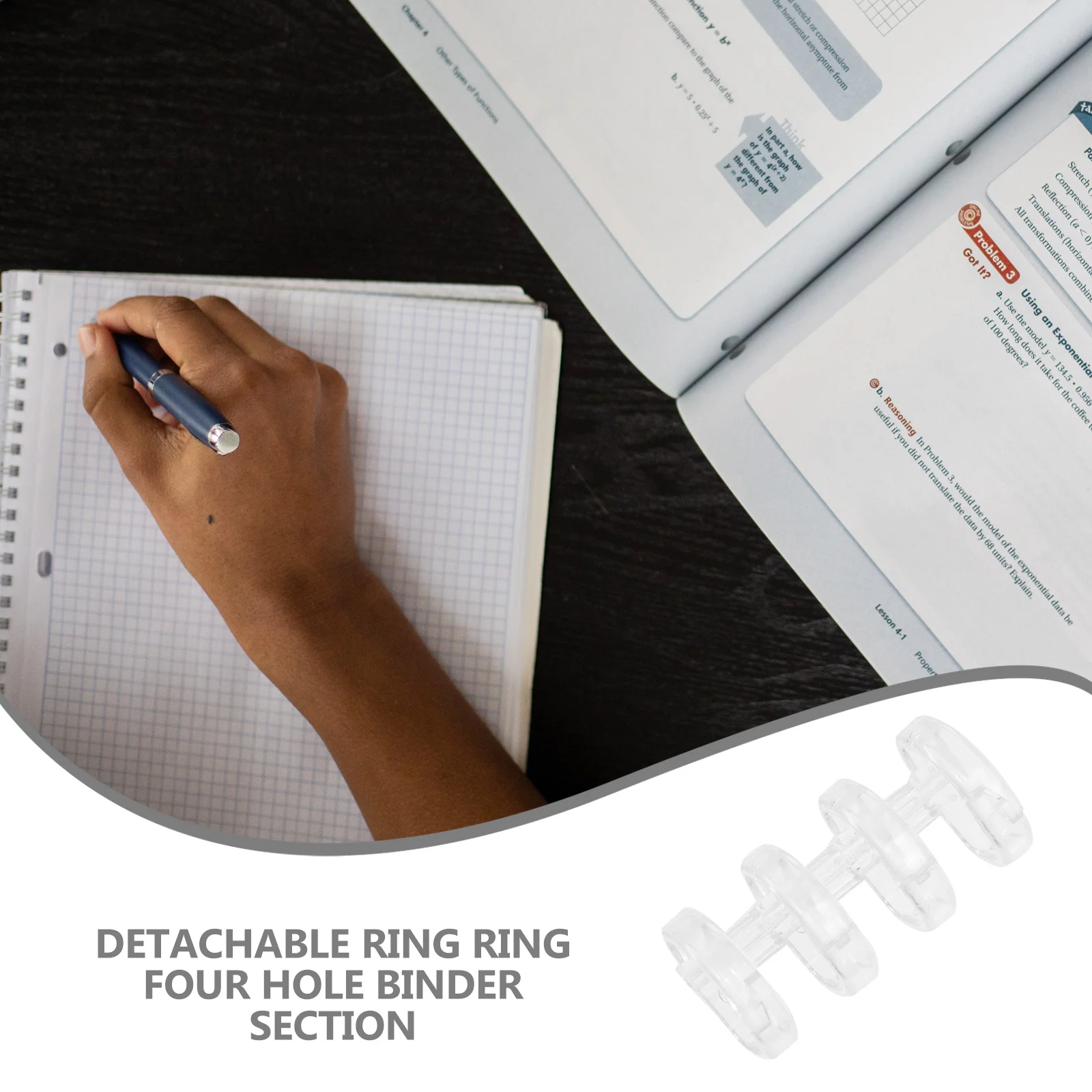 10 шт., кольцо для переплета книг, гибкая сегментированная папка с четырьмя отверстиями для офиса, дома, школы, канцелярские принадлежности, канцелярские принадлежности для студентов