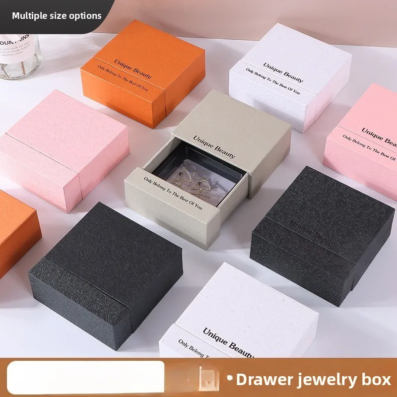 Jewelry Gift Box, Necklace & Ring Presentation Box, Velvet Insert Packaging Case for Earrings Bracelet, Gift Wrapping Supplies