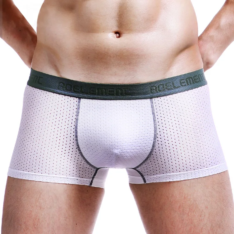 Herrenunterwäsche Herren-Boxershorts Sport Ice Mesh Augen atmungsaktive Sommer-Boxershorts Jugend-Shorts Kopf