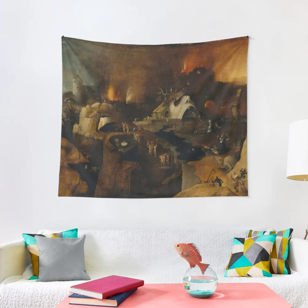 

Hieronymus Bosch - Christ Descent Into Hell Tapestry Room Decor For Girls Christmas Decoration Wall Decor Hanging Tapestry