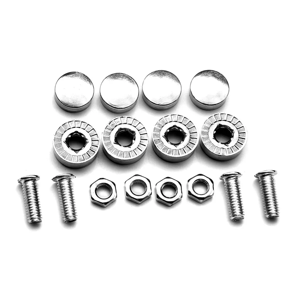 Tornillos cromados antirrobo para placa de matrícula de coche, tornillos de marco para mercedes-benz w108, w126, w140, w168, w169, w176, w177, w212, 4 unidades por juego