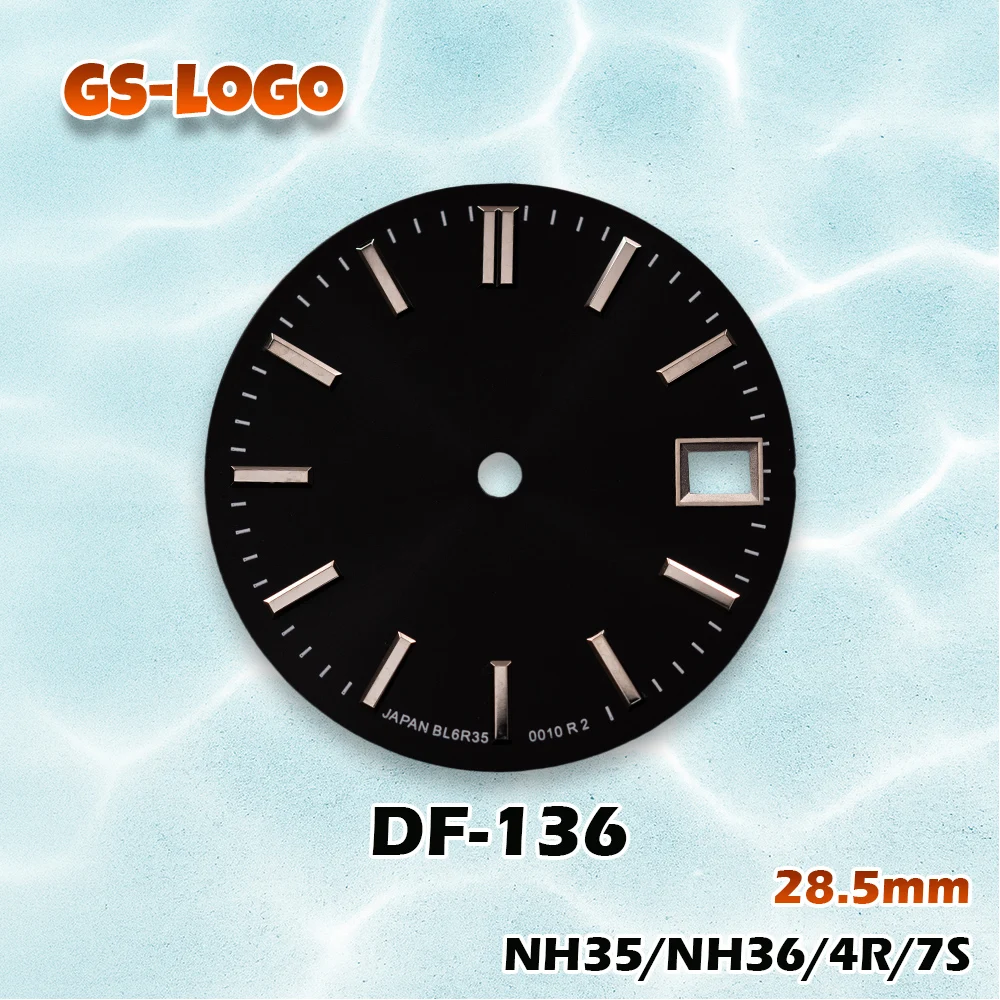 قرص أشعة الشمس عالي اللمعان 28.5 ملم لـ NH35/NH36/4R/7S | شعار GS | إكسسوارات تعديل ساعة رجالية عالية الجودة #2