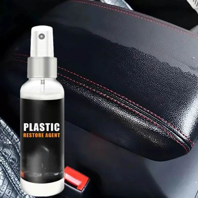 30/100ml Plastic Parts Retreading Agent Wax Instrument Panel Auto Interior Auto Plastic Renovated Coating Car Light Cleaner