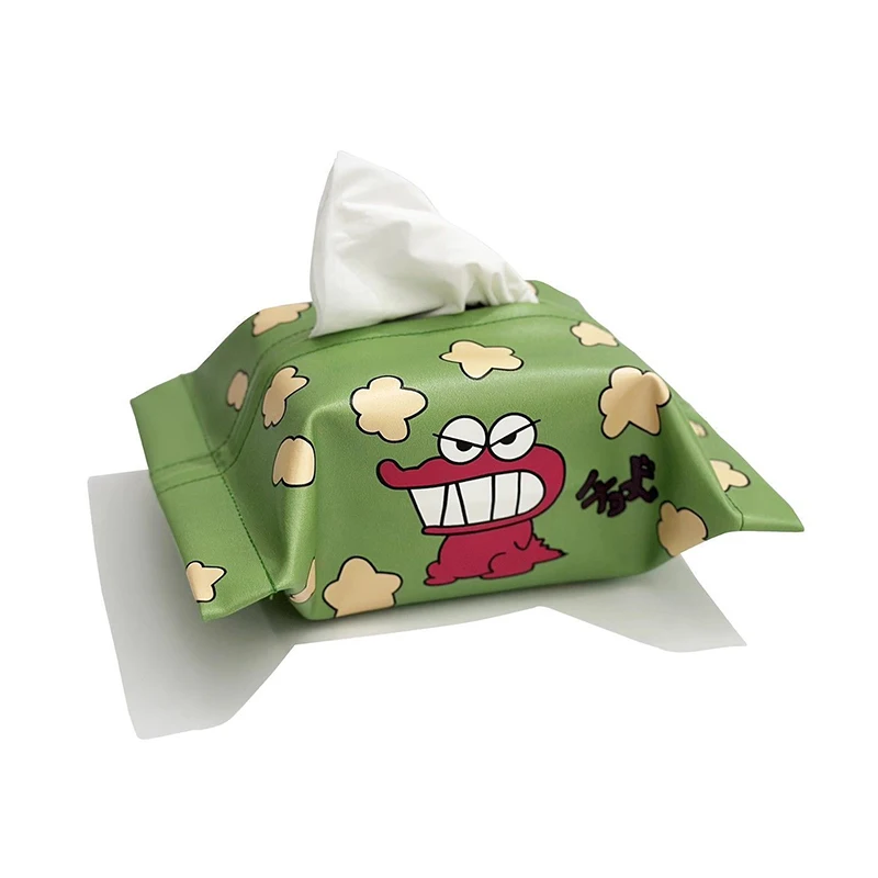 

Bandai Kawaii Anime Crayon Shin-Chan Tissue Box Cute Sweet Cartoon Waterproof Lovely Car Tissue Box Stationery Gifts for Kids