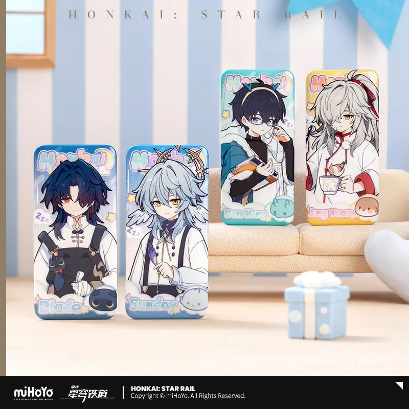 

[Genuine] miHoYo Game Honkai Star Rail Male Dormitory Series Tinplate Badge Jing Yuan Dan Heng Blade Sunday Brooch Xmas Gifts